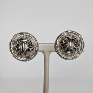 John Hardy Woven Sterling Clip Earrings